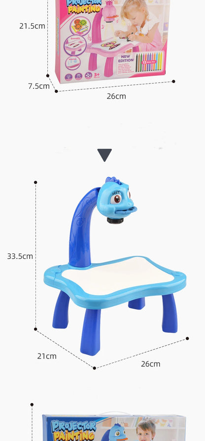 Kids LED Drawing Projector Table – Educational Painting & Art Learning Toy