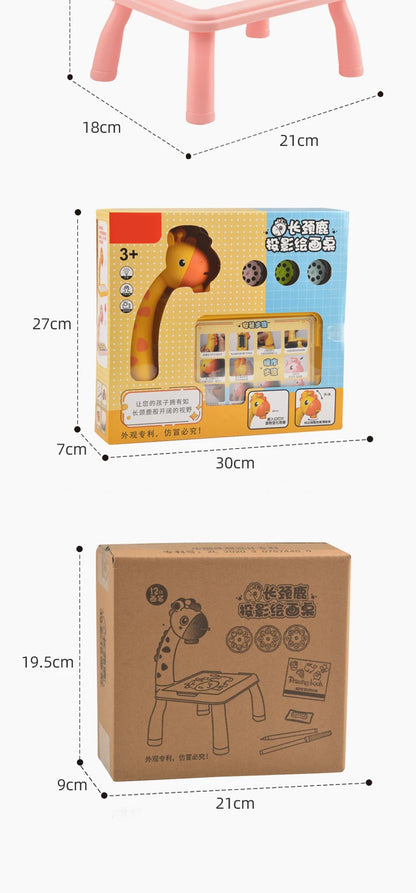 Kids LED Drawing Projector Table – Educational Painting & Art Learning Toy