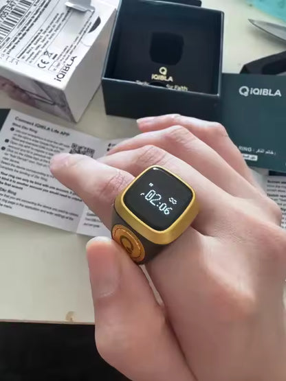 Smart Tasbih Ring | Digital Zikr Counter with Prayer Time Vibration Reminder