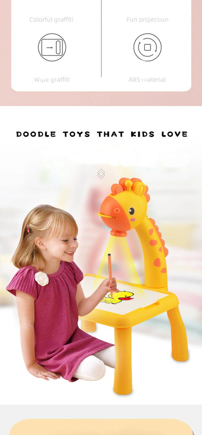 Kids LED Drawing Projector Table – Educational Painting & Art Learning Toy