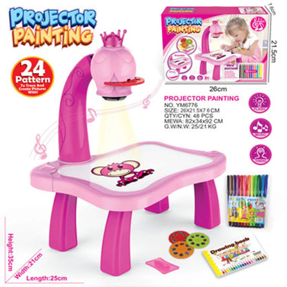 Kids LED Drawing Projector Table – Educational Painting & Art Learning Toy