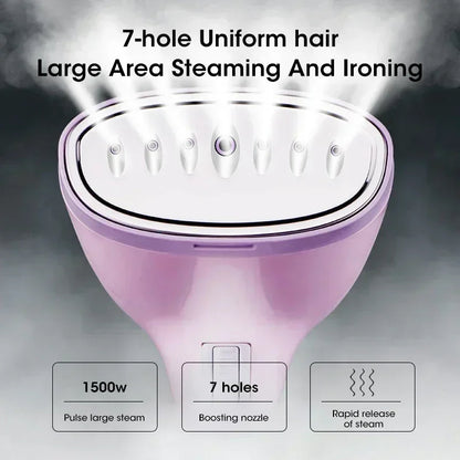 1500W Handheld Garment Steamer – Fast Heat Portable Fabric Steam Iron with 280ml Water Tank