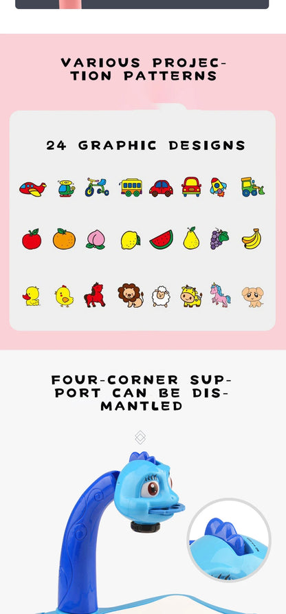 Kids LED Drawing Projector Table – Educational Painting & Art Learning Toy