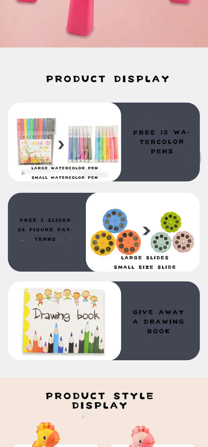 Kids LED Drawing Projector Table – Educational Painting & Art Learning Toy