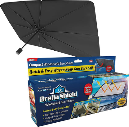 Car Windshield Sun Shade | 360° Pull Cord Heat Protector